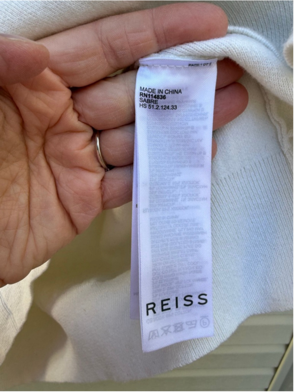 Reiss Airforce Sabre Half Zip Sweater Gray Blue Colorblock Pullover Medium - Picture 7 of 8